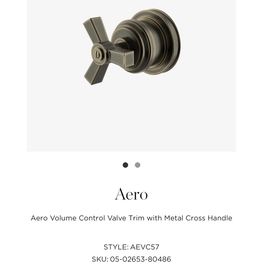 Waterworks Aero Volume Control Valve Trim in Antique Brass Retail price : $983